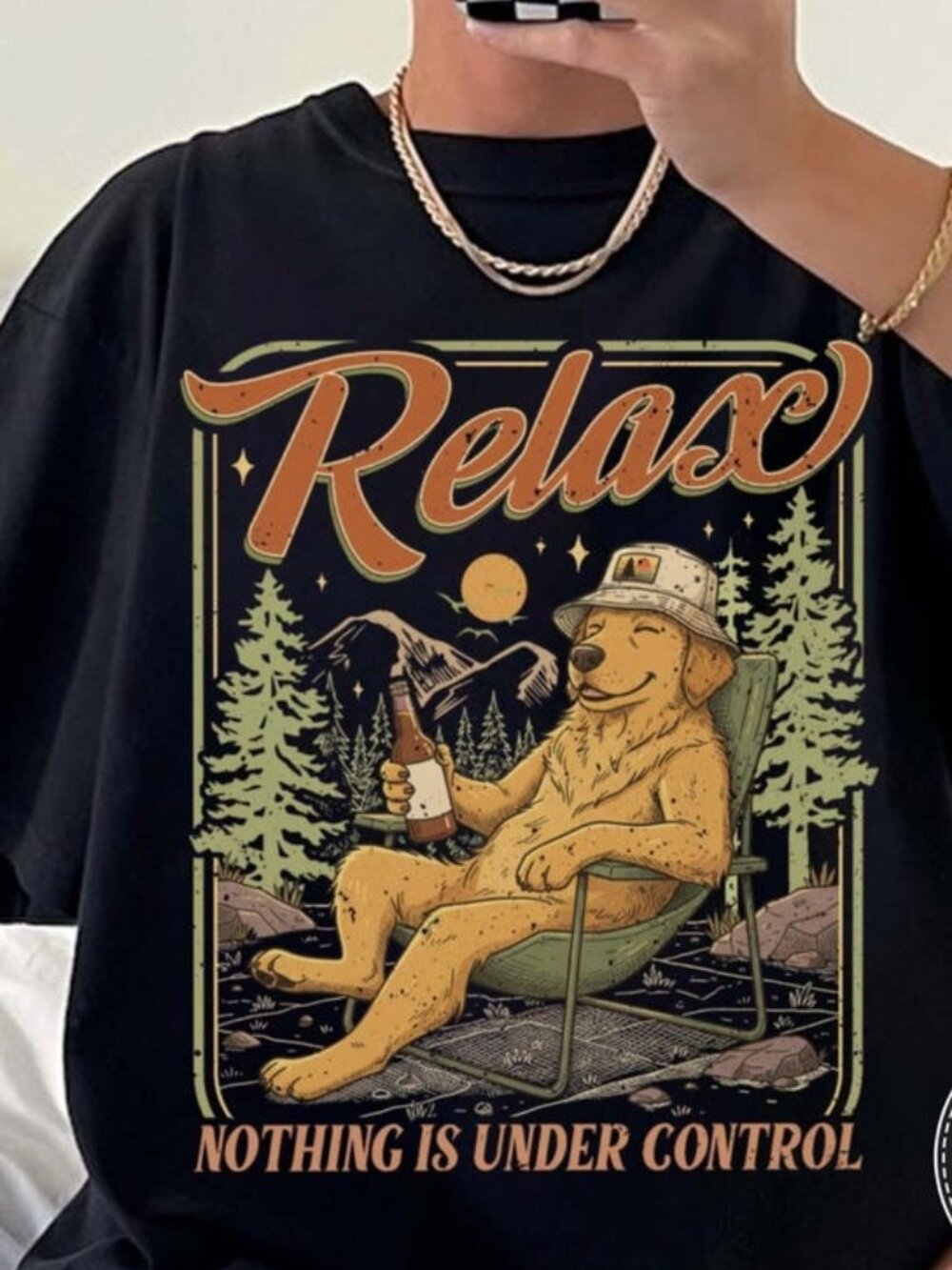 Relax Nothing Is Under Control T-shirt, Golden Retriever Tee